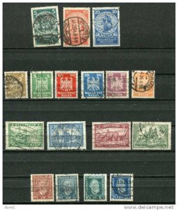 Germany  1924 MI 351-3 355-1 362-9 Used CV 58 euro