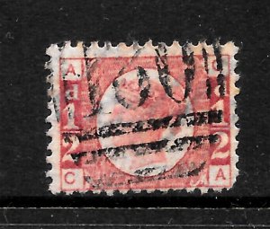 GB QV 1870, ½d BANTAM SG48 / SG49, Plate 14, Letters CA, Good Used