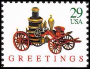 US 2716 Holiday Greetings Toys Fire Pumper 29c single MNH 1992