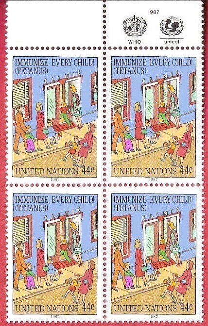 1987 United Nations NY Immunize Every Child SC# 517-518 Mint