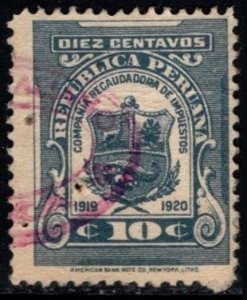 1919 Peru Revenue 10 Centavos General Stamp Duty Used