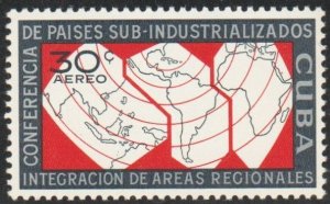 1961 Cuba Stamps Sc C217 Underdeveloped Countries Three Maps  NEW