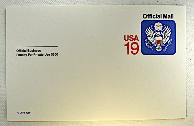 US POSTAL CARD SCOTT #UZ5 GREAT SEAL BY BRADBURY THOMPSON 19C MNH, 1991