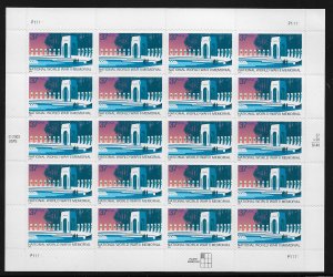 MALACK 3862 37c Nat'l WWII Memorial Sheet, VF mint n..MORE.. stock3862