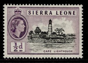 SIERRA LEONE QEII SG210, ½d black & deep lilac, M MINT. 