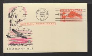 US UXC1 Eagle 1949 Fluegel U/A FDC 