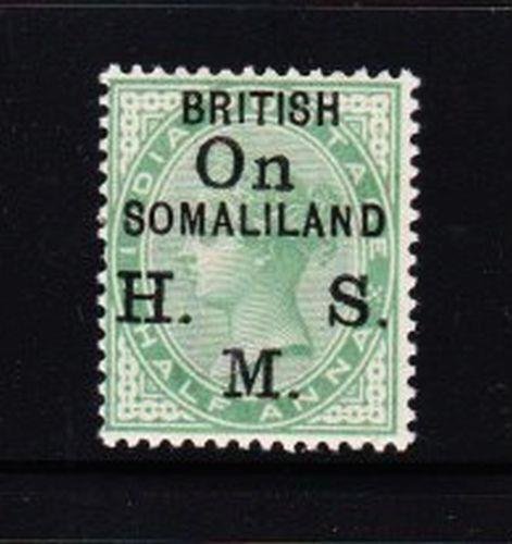 Album Treasures Somaliland Scott # O1  1/2a Victoria Official Mint LH