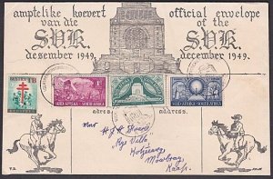 SOUTH AFRICA 1949 Voortrekker set FDC - Monument Pretoria pmk..............a4339