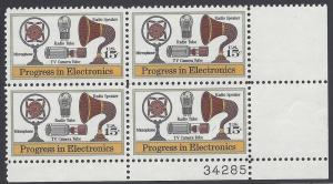 #1502 15c Progress In Electronics PB/4 1973 Mint NH