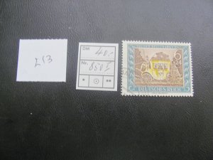 Germany 1943 used MI.  828I  FLECK IN THE 2   VF  90 EUROS (213)