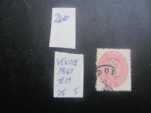 AUSTRIA-VENICE OFFICE 1863 USED SC 17 VF $35 (266)