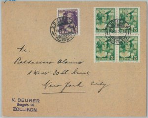 77848 -  SWITZERLAN - Postal History -   COVER to the USA   1934 - Wine