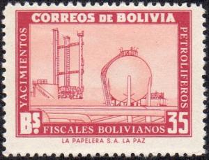 Bolivia 389 - Mint-NH - 35b Oil Refinery (1955) (cv $0.50)