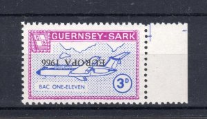GUERNSEY-SARK 3d EUROPA 1966 UNMOUNTED MINT WITH OVERPRINT INVERTED