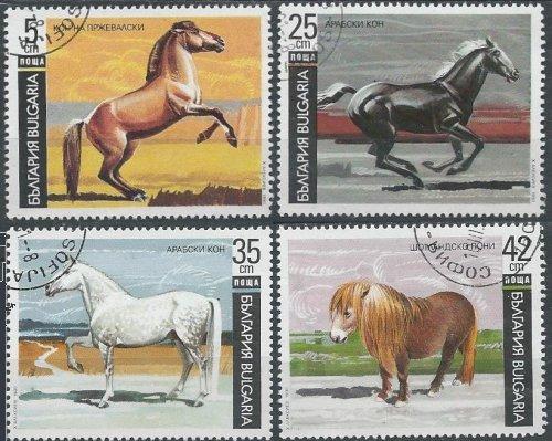 Bulgaria 3614, 3616-3618 (used cto, short set) horses