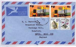 BQ67 1976 Fiji Nadi Airport Devon Great Britain Airmail Cover {samwells} PTS