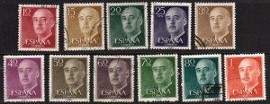 Spain Sc #815-825 Used