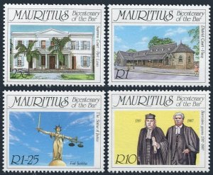 Mauritius 647-650, MNH. Michel 643-646. The Bar bicentennial, 1987. Justice.