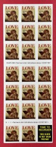 3030 a LOVE CHERUB Pane of 20 US 32¢ Stamps MNH 1999 Plate B1111