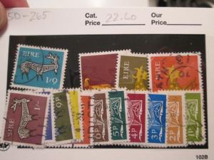 Ireland #250-265 used   2019 SCV = $22.60