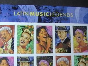 U.S.# 4497-4501(4501a)-MINT/NEVER HINGED-- PANE OF 20-LATIN MUSIC LEGENDS-2011