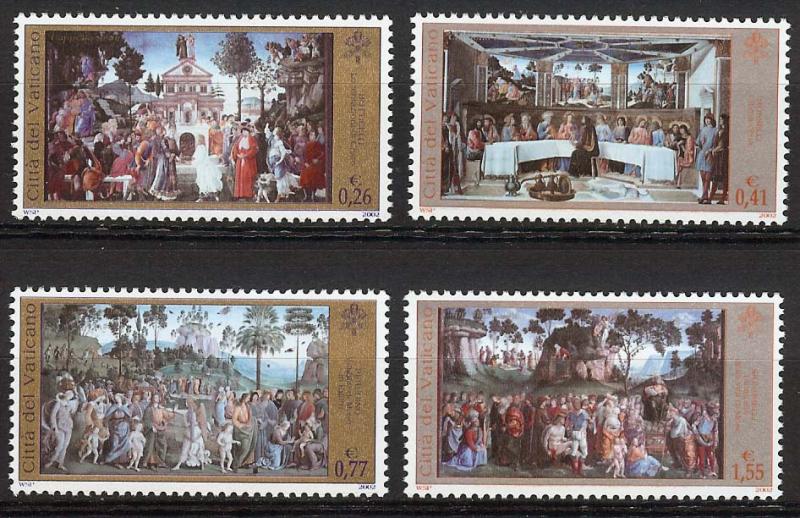 2002 - VATICAN - Sc #1215-1218 - Sistine Chapel - MNH VF**