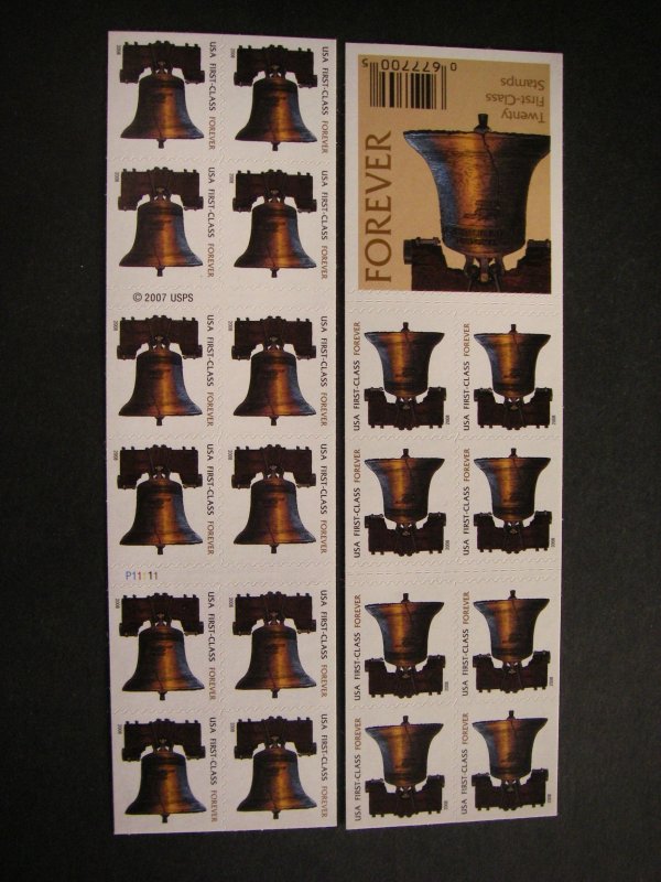 Scott 4126c, FOREVER Liberty Bell, Pane of 20, #P11111, 08 date, MNH Booklet