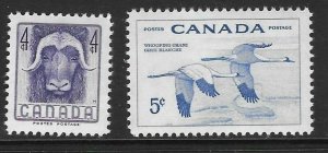 CANADA SG478/9 1955 NATIONAL WILDLIFE WEEK MNH