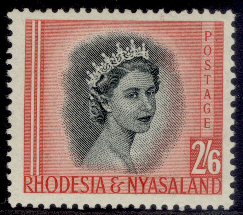 RHODESIA & NYASALAND QEII SG12, 2s 6d black & rose-red, M MINT.