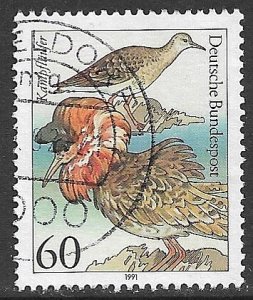 GERMANY 1991 60pf Sea Birds Issue Sc 1649 VFU