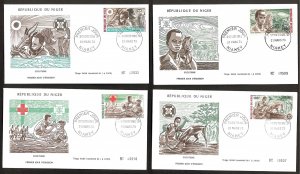 NIGER SC#C206-209 African Scouts Conference (1973) FDCs