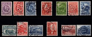 Denmark 1945-49 Commemoratives, Complete Sets [Used]