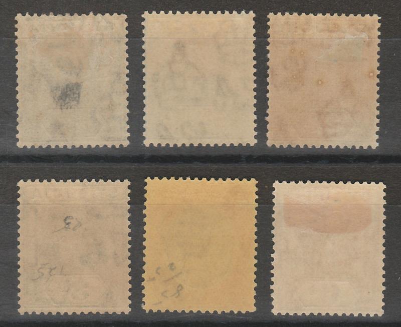 ST LUCIA 1921 KGV RANGE TO 6D WMK MULTI SCRIPT CA