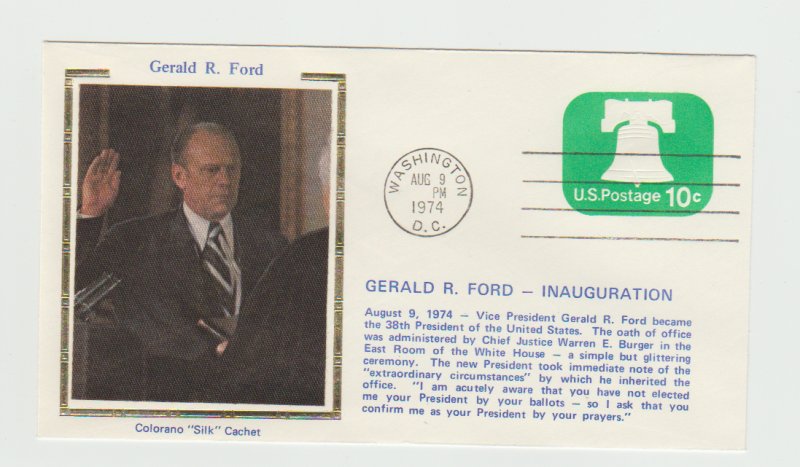 Event Cover Gerald R Ford President Inauguration 08/09/1974 Colorano Cachet