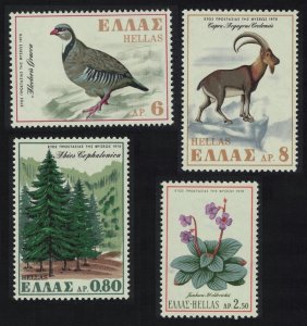 Greece Rock Partridge Birds Trees Flowers Animals 4v 1970 MNH SG#1151-1154