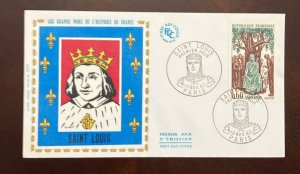D)1990, FRANCE, FIRST DAY COVER,ISSUE HISTORY OF FRANCE , THE GREAT MEN OF FREN