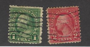 U.S.A. SC#578-579 perf 11 x 10, 19 1/2 x 22m...SCV$300.00...Popular!