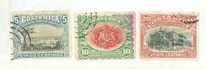 Costa Rica #47/49/54 Used