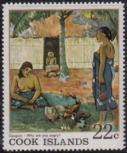 Cook Islands 1967 MH Sc #226 22c Why Are You Angry? Gauguin Paintings 