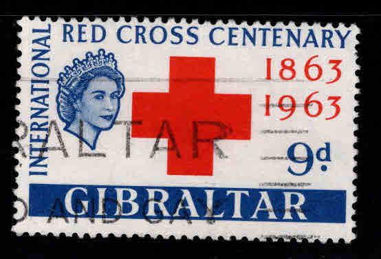 GIBRALTAR Scott 163 Used Red cross stamp