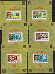 Central African Republic 1978 R. Hill Stamps on Stamps Mi.Bl.40 - 5 MNH