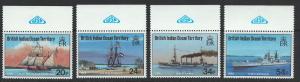 British Indian Ocean Territory Scott 115-118! Ships! MNH!