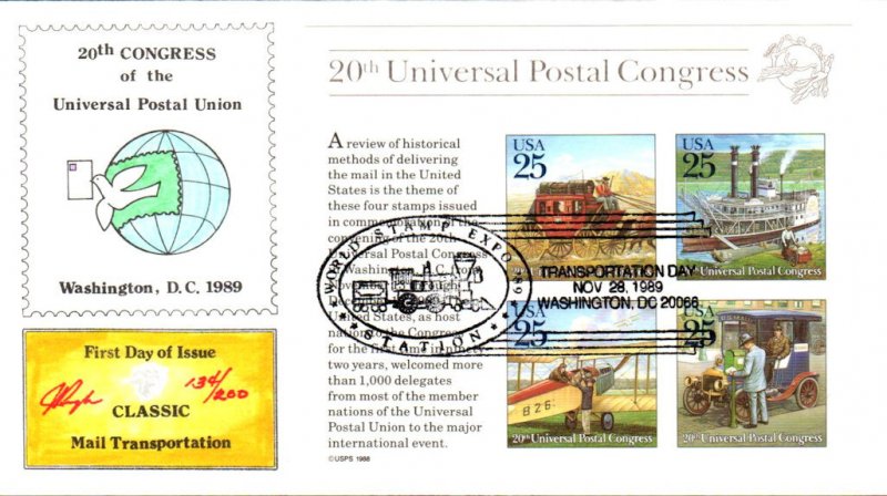 #2438 Traditional Mail Souv Sheet Pugh FDC