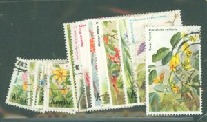 Kenya #247-261  Single (Complete Set) (Flowers)