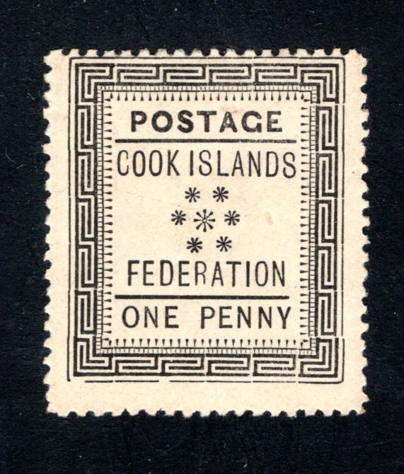 Cook Islands, Scott 1,  F/VF, Unused, Original Gum, CV $35.00   ..... 1500001