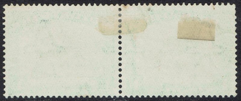 SOUTH AFRICA 1930 GNU 1/- PAIR VARIETY TWISTED HORN USED