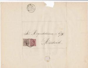 Spain 19th centuary stamps cover Ref 8396