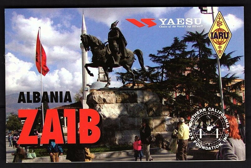 QSL QSO RADIO CARD Albania/ ZA1B/YAESU/Project Goodwill /2003, (Q1897)