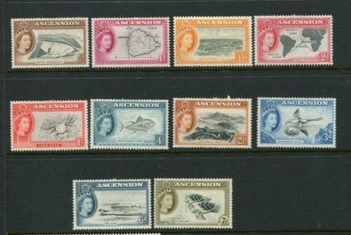 Ascension Island #62-71 Mint