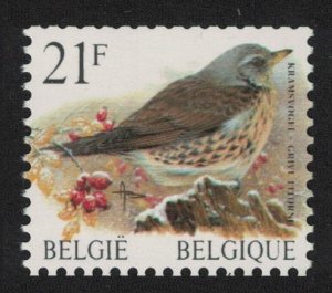 Belgium Fieldfare Bird Buzin 'Grive Litorne' 21f roll stamp 1998 MNH